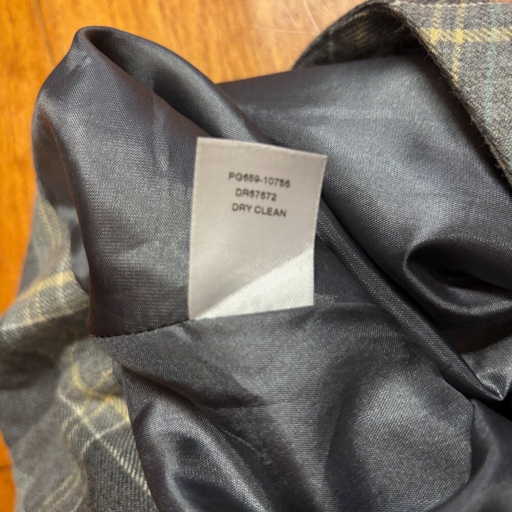 Pendleton Gray Plaid A-Line Skirt with Waist Tie - Picture 9 of 12